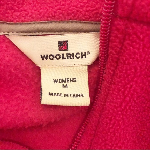 Woolrich Raspberry Pink Full Zip Fleece Sweater Vest Women's Size Medium - Picture 6 of 6